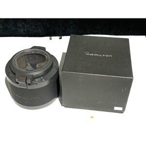 Hamilton Frogman Men's Watch Presentation Black Cardboard Box Display Empty
